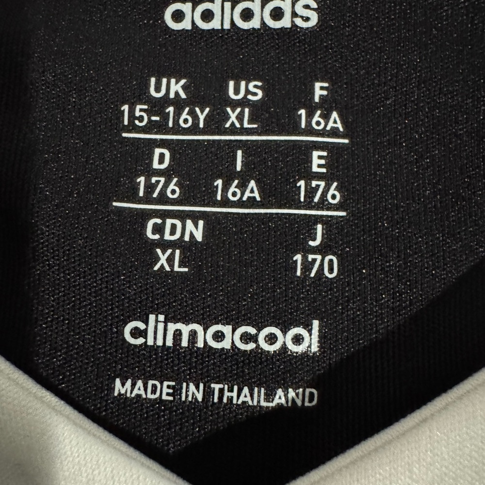 Adidas Tiro 13 soccer training jersey Black White Size Youth XL NEW - Picture 6 of 8